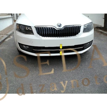 Skoda Octavia 3(A7) SD 2013 > 2017 Ön Tampon Çıtası P. Çelik - Resim 5