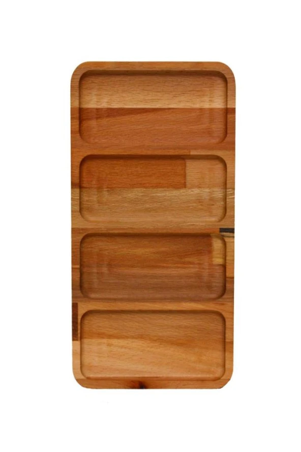 Raven Home Studio Masif Ahşap Çerezlik - Kahvaltı - Kahve - Meyve Sunum Tabağı Tabak Naturel - 2