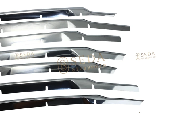 Ford Courier Van 2018 > 2023 Ön Panjur 7 Prç. Set P. Çelik - Resim 4