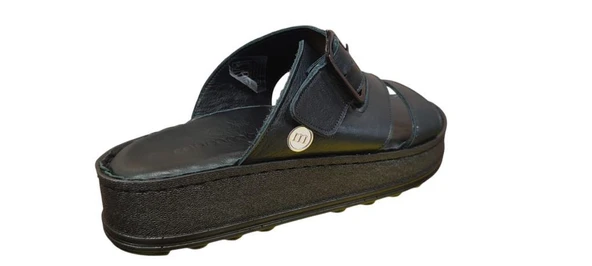MAMMAMİA D25YT-1295 KALIN TABAN YUMUŞAK DERİ KADIN SANDALET - 5