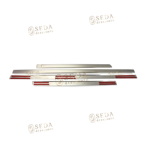 Ford Focus 2 HB /SD 2005 > 2008 Yan Kapı Çıtası 4 Prç. P. Çelik - Resim 4