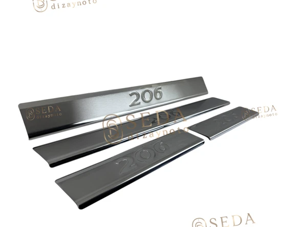 Peugeot 206 HB /SD/SW 1998 > 2012 Kapı Eşiği 2 Prç. P. Çelik - Resim 5