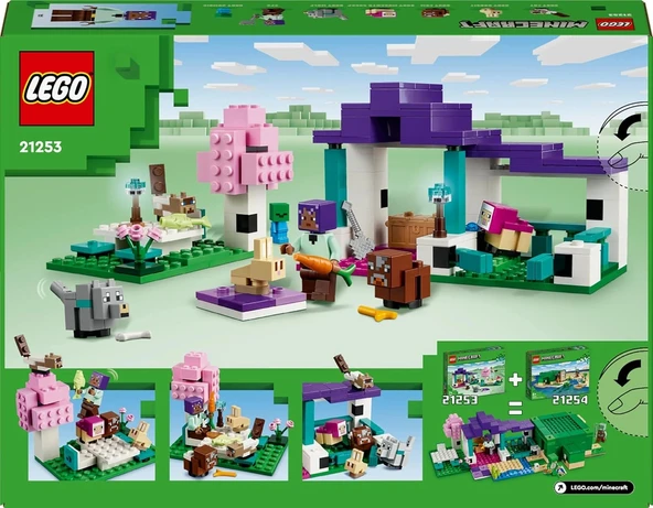 LEGO Minecraft Hayvan Barınağı 21253-7 Yaş ve Üzeri Macera Oyunları Seven Çocuklar İçin 6 Adet Minecraft Hayvan Figürü i - 5