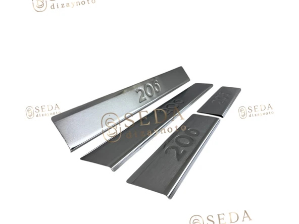 Peugeot 206 HB /SD/SW 1998 > 2012 Kapı Eşiği 2 Prç. P. Çelik - Resim 2