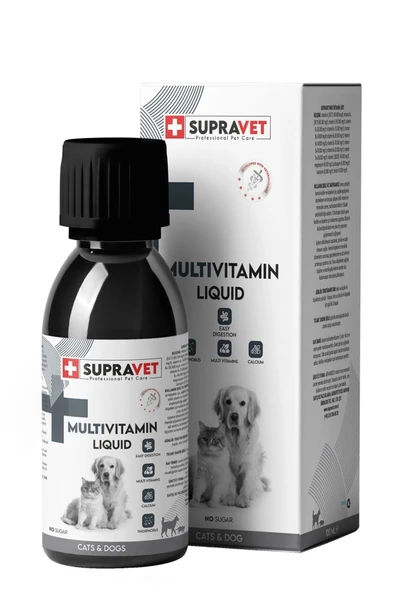 Supravet Multivitamin Sağlıklı Kedi ve Köpekler İçin Sıvı Damla 100ml ürün görseli