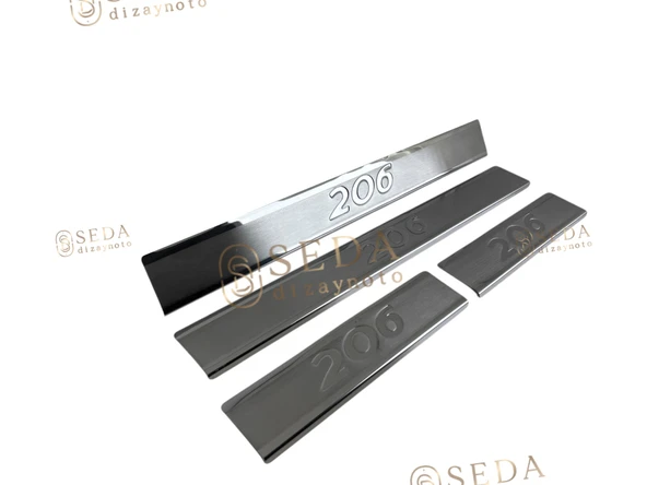 Peugeot 206 HB /SD/SW 1998 > 2012 Kapı Eşiği 2 Prç. P. Çelik - Resim 3