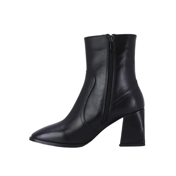 Hobby 2610 Hakiki Deri Topuklu Kadın Bot - Resim 12