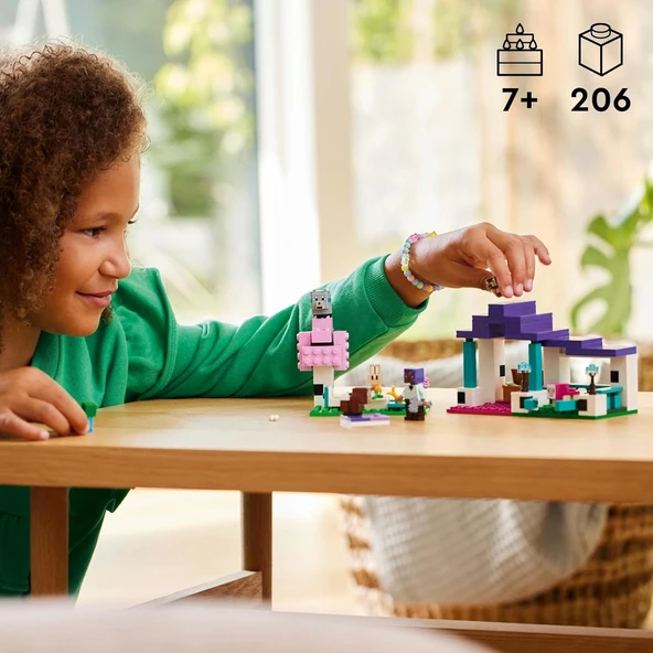 LEGO Minecraft Hayvan Barınağı 21253-7 Yaş ve Üzeri Macera Oyunları Seven Çocuklar İçin 6 Adet Minecraft Hayvan Figürü i - 3
