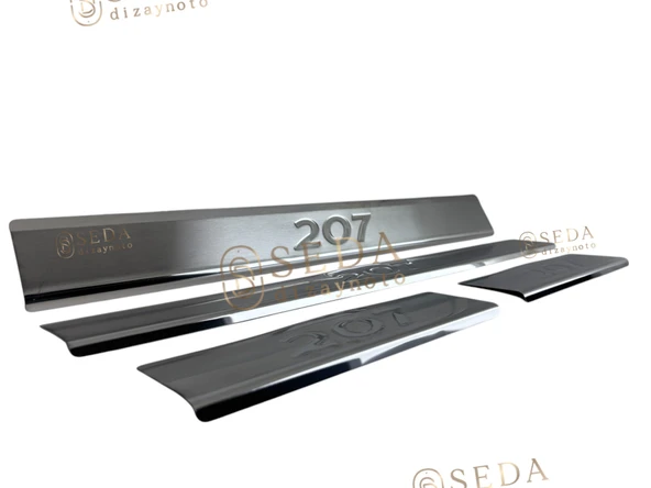 Peugeot 207 HB /SW 2006 > 2012 Kapı Eşiği 4 Prç. P. Çelik - Resim 4