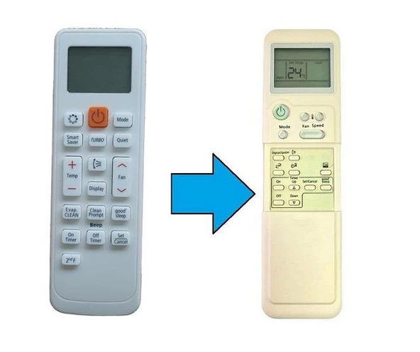 Samsung ile uyumlu Klima Kumandası-Resimde Sağdaki Gönderilir ürün görseli 1