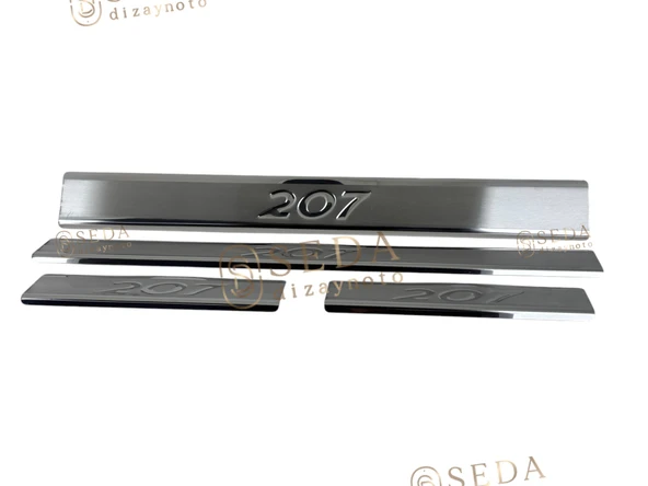 Peugeot 207 HB /SW 2006 > 2012 Kapı Eşiği 4 Prç. P. Çelik - Resim 3