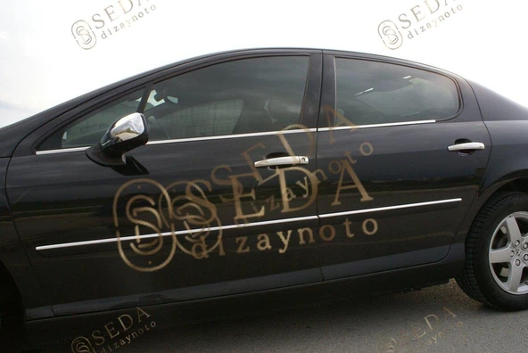 Peugeot 407 SD/SW 2004 > 2010 Cam Çıtası 4 Prç. P. Çelik - Resim 6