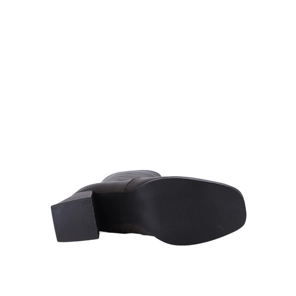 Hobby 2610 Hakiki Deri Topuklu Kadın Bot - Resim 7