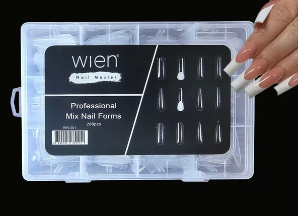 Protez Tırnak Üst Form Jel Polygel Acrygel - Akrijel ve Polijel İçin Üst Form Şablon 288li WN-001 - Resim 2