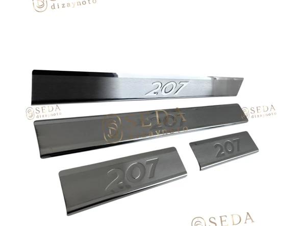 Peugeot 207 HB /SW 2006 > 2012 Kapı Eşiği 4 Prç. P. Çelik ürün görseli