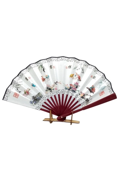 Çin Bambu Kraft Kağıt Yelpaze Orta Çanta Boy No.13 - Resim 5