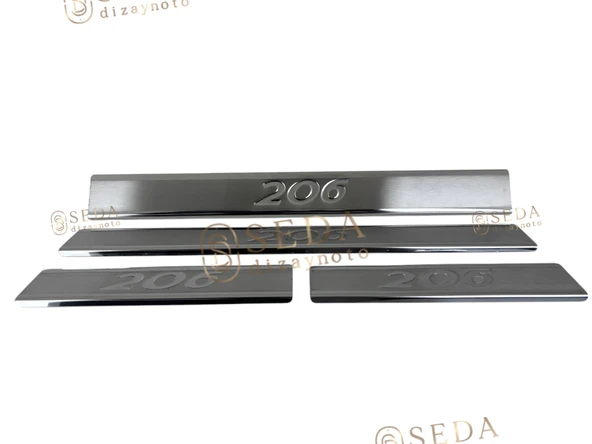 Peugeot 206 HB /SD/SW 1998 > 2012 Kapı Eşiği 2 Prç. P. Çelik - Resim 4