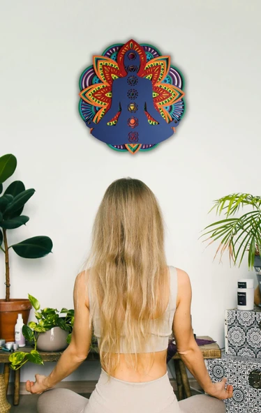 Aura Mandala Çakra Temalı Duvar Dekoru - 5