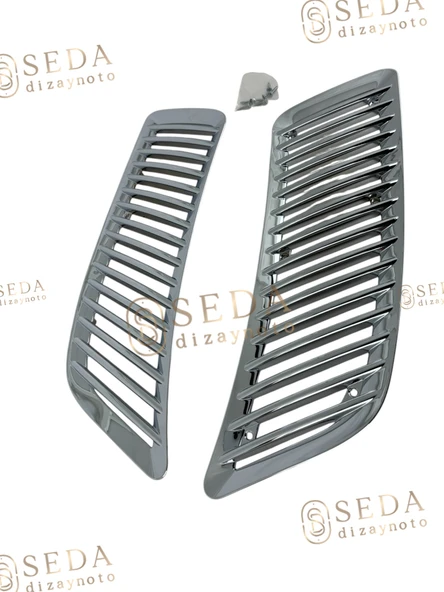 Mercedes Sprinter Van 2006 > Kaput Izgarasi 2 Prç. ABS Krom - Resim 4