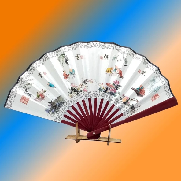 Çin Bambu Kraft Kağıt Yelpaze Orta Çanta Boy No.13 - Resim 4