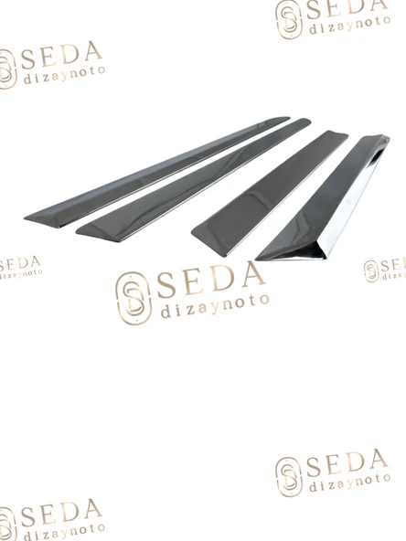 Opel Astra H (HB) HB 2004 > 2009 Yan Kapı Çıtası 4 Prç. P. Çelik - Resim 3