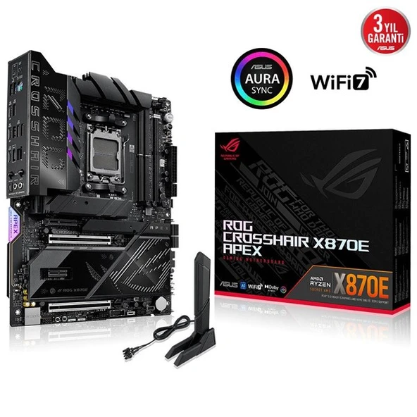 ASUS ROG CROSSHAIR X870E APEX DDR5 TYPEC 2X PCIE 5.0 AM5 ATX ürün görseli
