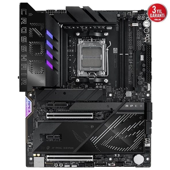 ASUS ROG CROSSHAIR X870E APEX DDR5 TYPEC 2X PCIE 5.0 AM5 ATX - Resim 3