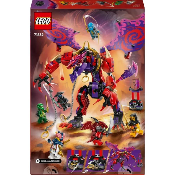 LEGO 71832 NINJAGO® Thunderfang Kaos Ejderhası - 8 Yaş & Üzeri Çocuklar için Yaratıcı Oyuncak Yapım Seti (668 Parça) - Resim 4
