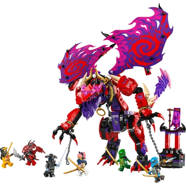 LEGO 71832 NINJAGO® Thunderfang Kaos Ejderhası - 8 Yaş & Üzeri Çocuklar için Yaratıcı Oyuncak Yapım Seti (668 Parça) - Resim 2