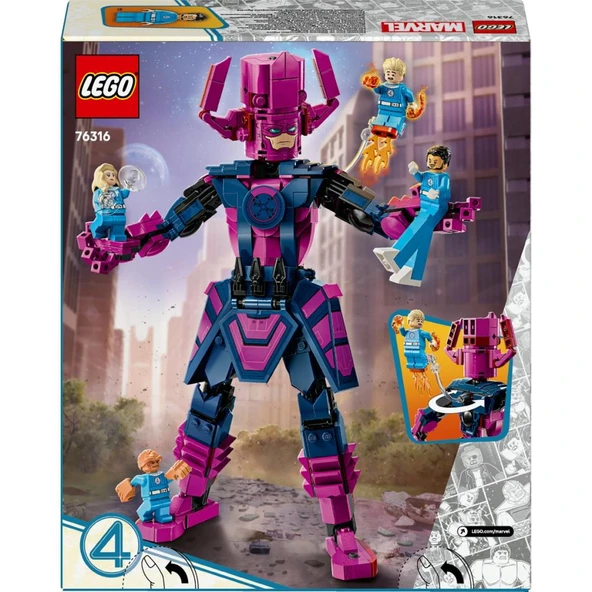 LEGO 76316  Marvel Fantastik Dörtlü, Galactus Yapım Figürüne Karşı - Resim 4