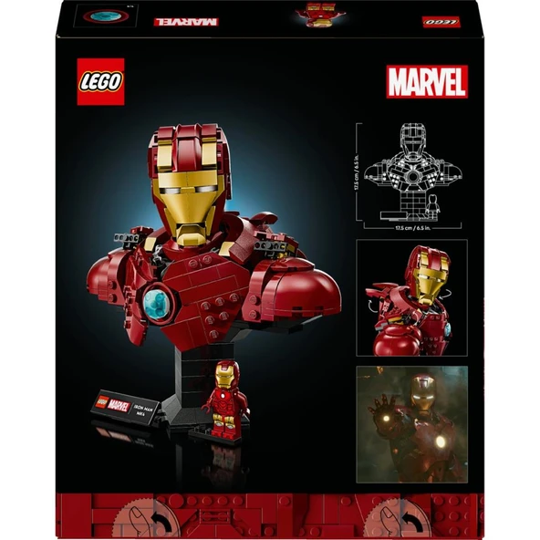 LEGO 76327 Marvel Iron Man Mk4 Büstü - Resim 4