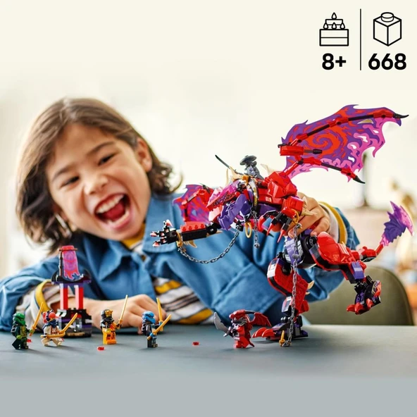 LEGO 71832 NINJAGO® Thunderfang Kaos Ejderhası - 8 Yaş & Üzeri Çocuklar için Yaratıcı Oyuncak Yapım Seti (668 Parça) - Resim 5