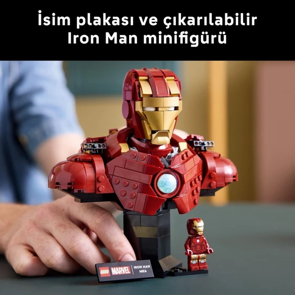 LEGO 76327 Marvel Iron Man Mk4 Büstü - Resim 6