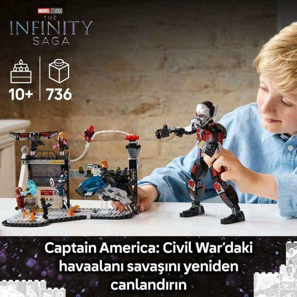 LEGO 76314  Marvel Kaptan Amerika: Kahramanların Savaşı Aksiyon Savaşı - Resim 5