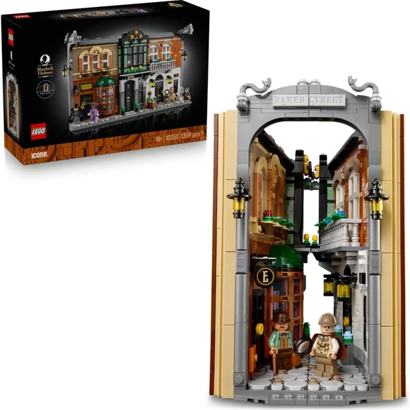 LEGO 10351 Icons Sherlock Holmes: Kitaplık Dekoru ürün görseli 1