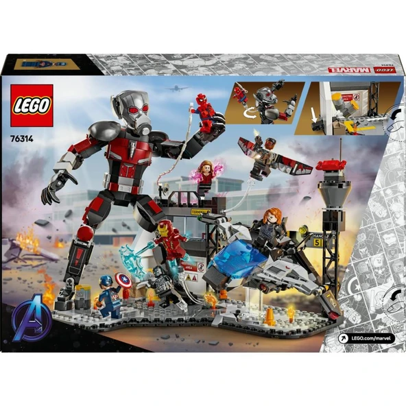 LEGO 76314  Marvel Kaptan Amerika: Kahramanların Savaşı Aksiyon Savaşı - Resim 4