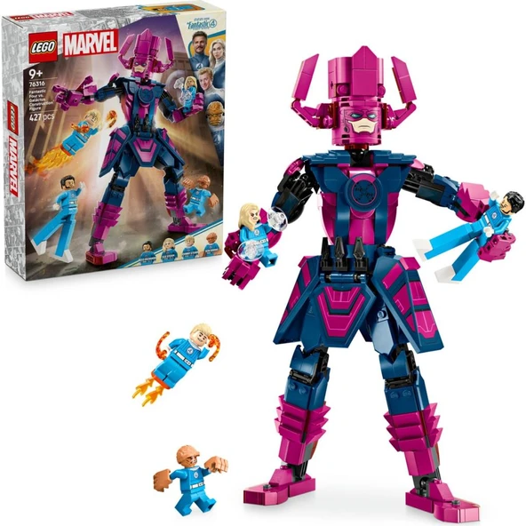 LEGO 76316  Marvel Fantastik Dörtlü, Galactus Yapım Figürüne Karşı ürün görseli 1