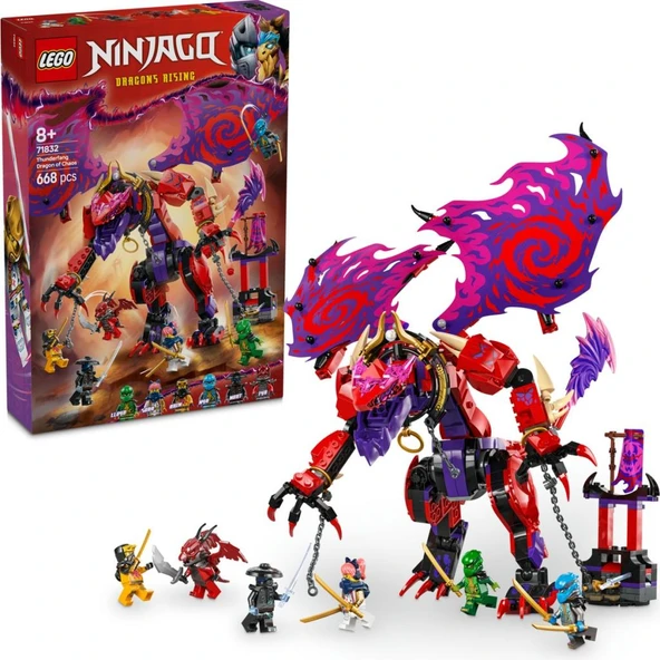 LEGO 71832 NINJAGO® Thunderfang Kaos Ejderhası - 8 Yaş & Üzeri Çocuklar için Yaratıcı Oyuncak Yapım Seti (668 Parça) ürün görseli 1
