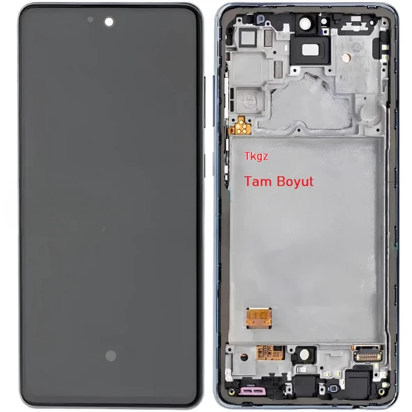Tkgz - Samsung Galaxy A72 - SM-A725 Uyumlu Lcd Ekran Dokunmatik SERVİCE - PACK - SİYAH FULL ÇITALI - Resim 2