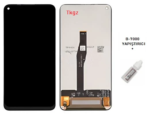 Tkgz - Huawei Nova 5T Uyumlu Lcd Ekran Dokunmatik SERVİCE - PACK + B-7000 - Resim 2