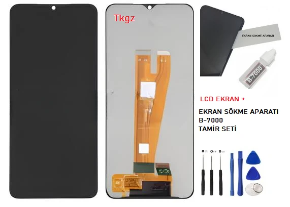 Tkgz - Samsung Galaxy A04 -  SM-A045 Uyumlu Lcd Ekran Dokunmatik SERVİCE - PACK + B-7000 + Montaj Seti - Resim 2