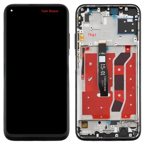 Tkgz - Huawei P40 Lite Uyumlu Lcd Ekran Dokunmatik SERVİCE - PACK - SİYAH FULL ÇITALI - Resim 2