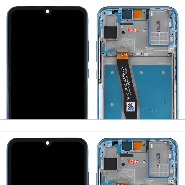 Tkgz - Honor 10 LİTE Uyumlu Lcd Ekran Dokunmatik SERVİCE - PACK - MAVİ FULL ÇITALI - Resim 2