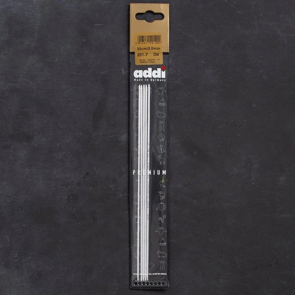 Addi 2mm 20cm 5 li Çorap Şişi - 201-7 ürün görseli 1