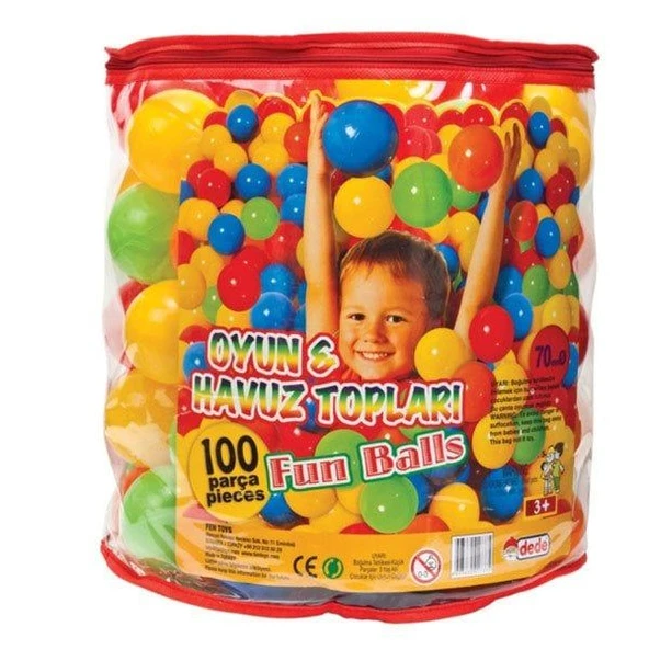 01733 OYUN HAVUZ TOPU 100 LÜ FİLELİ  7CM - 1