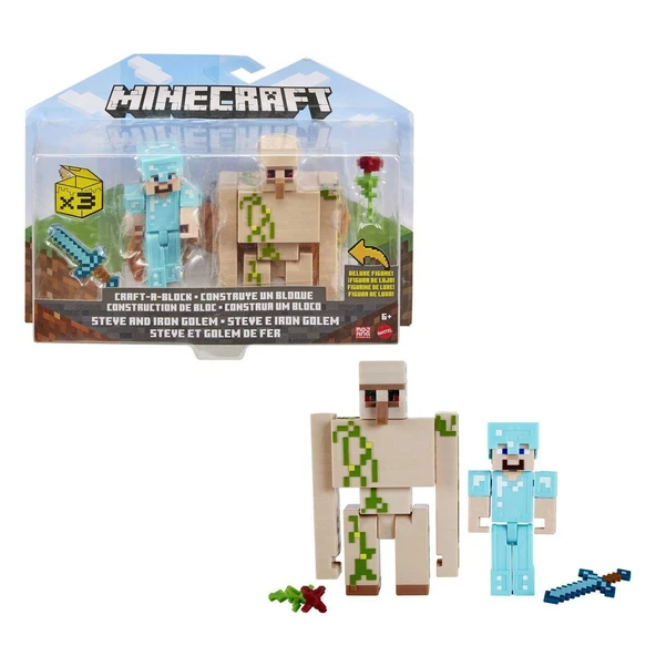 GTT53 Minecraft 3.25inch-8.25cm Figürler - İkili Paket - 1