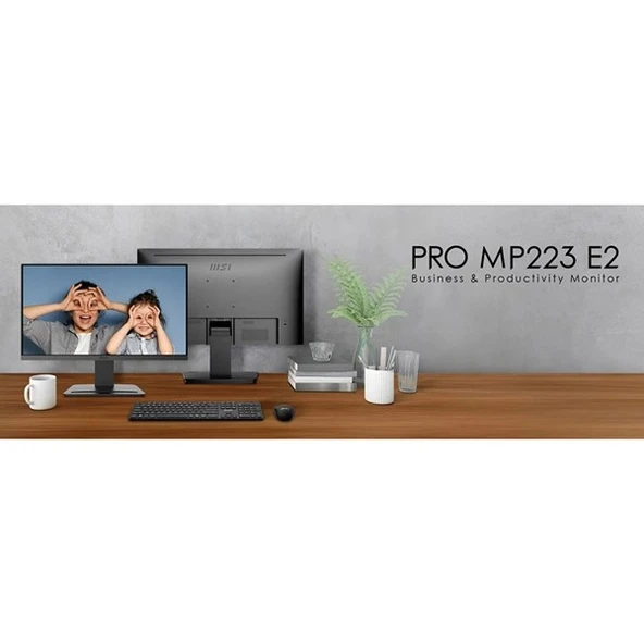MSI 21.45" PRO MP223 E2 1MS 100 HZ VA 1920X1080 HDMI MONİTÖR - Resim 2