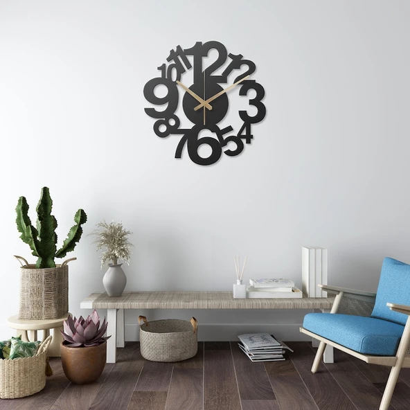 Modern Ahşap Tasarimli Dekoratif duvar Saat ürün görseli 1