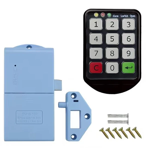 Powermaster PM-26724 Tuş Şifreli Siyah Çekmece Dolap Kilidi (2'Li Paket)