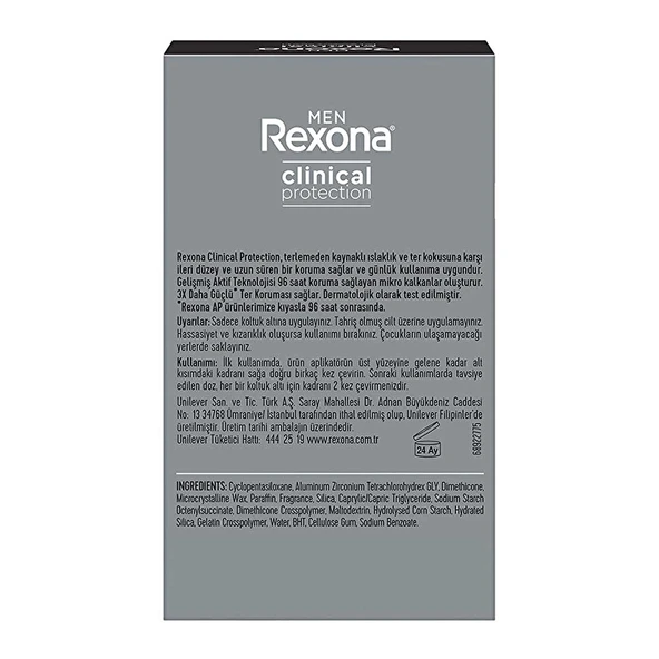 Rexona Men, Clinical Protection, Erkek Stick Deodorant Active Fresh - 45 ml - Resim 7